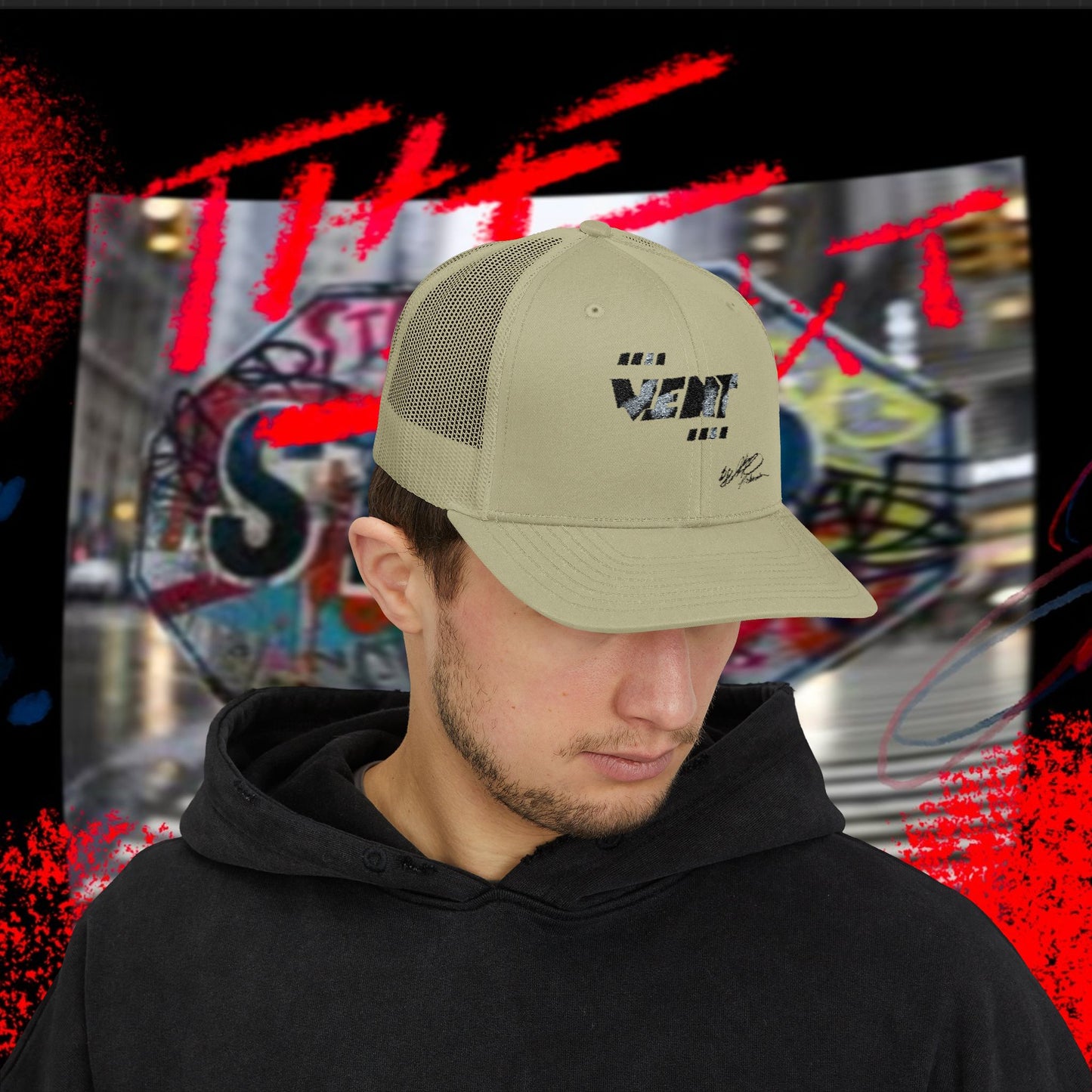Industrial Street 'Vent' Digital Camo Snapback Trucker Cap