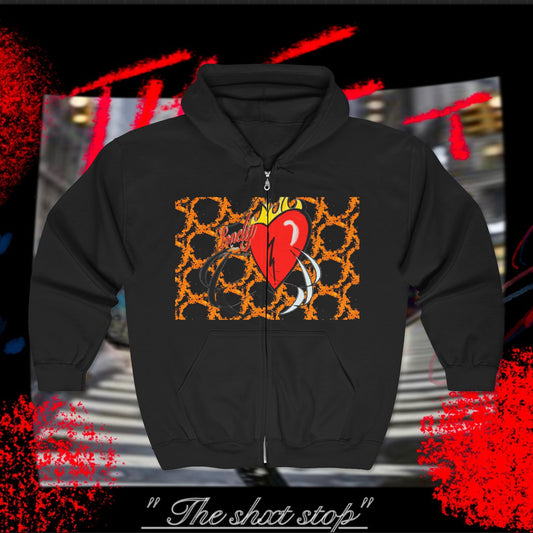 Lonely Lover Zip Hoodie — ‘You Can’t Enjoy the Light Without the Darkness’ Street Art Sweatshirt