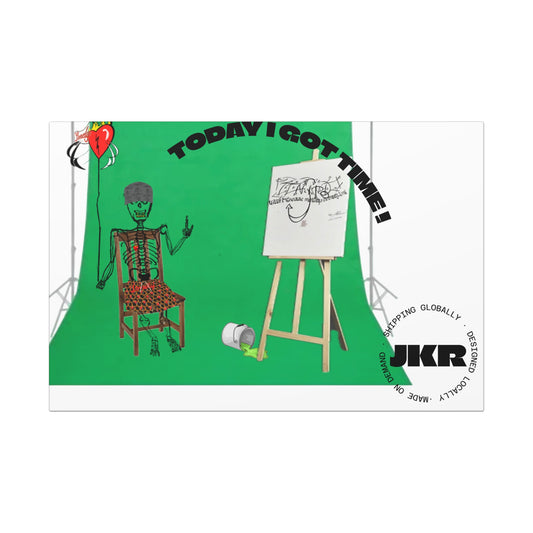 Canvas Art Wrap — Green Screen Skeleton Studio Print (1.6")