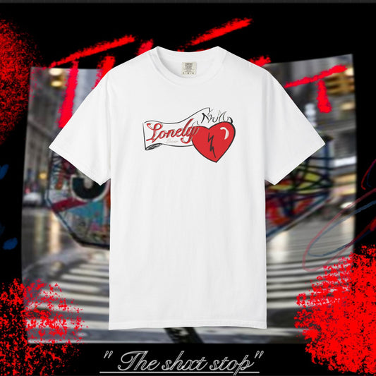 Lonely Lover Street Art T-Shirt — Garment-Dyed High-Fashion Comfort