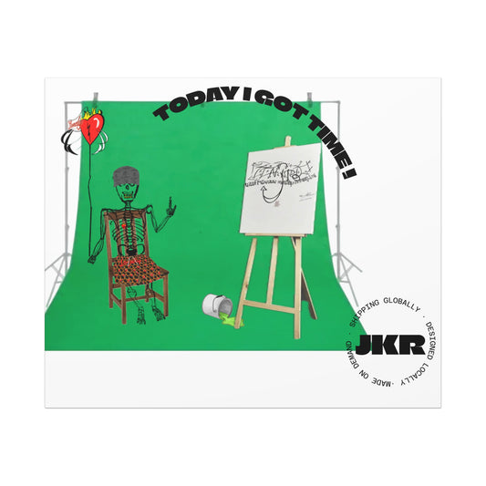 Canvas Art Wrap — Green Screen Skeleton Studio Print (1.6")