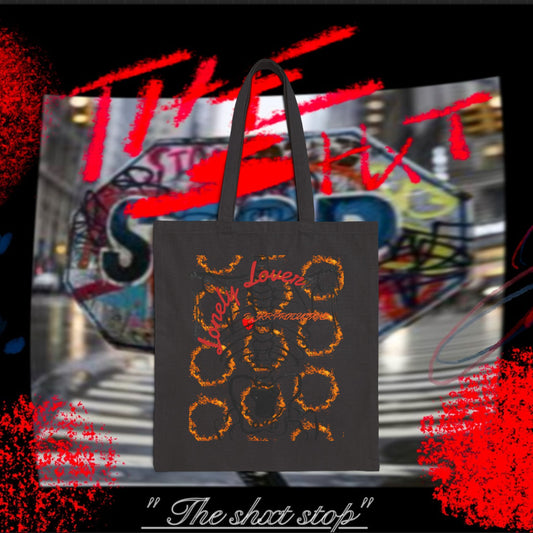 Lonely Lover Distorted Logo Cotton Canvas Tote